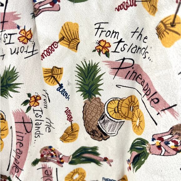 Santa Barbara Street | Vtg 90s Hawaiian Islands Novelty Print Mini Dress Size S - Picture 4 of 10
